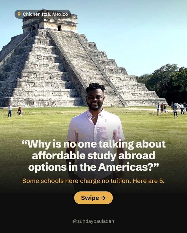 Instagram post: Affordable places in the Americas